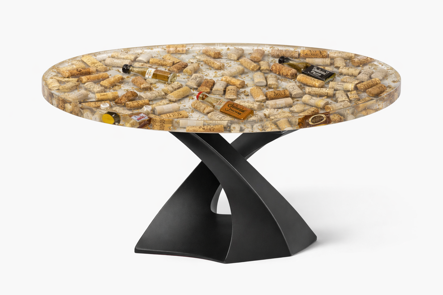 Custom Wine Cork Resin Table - Round
